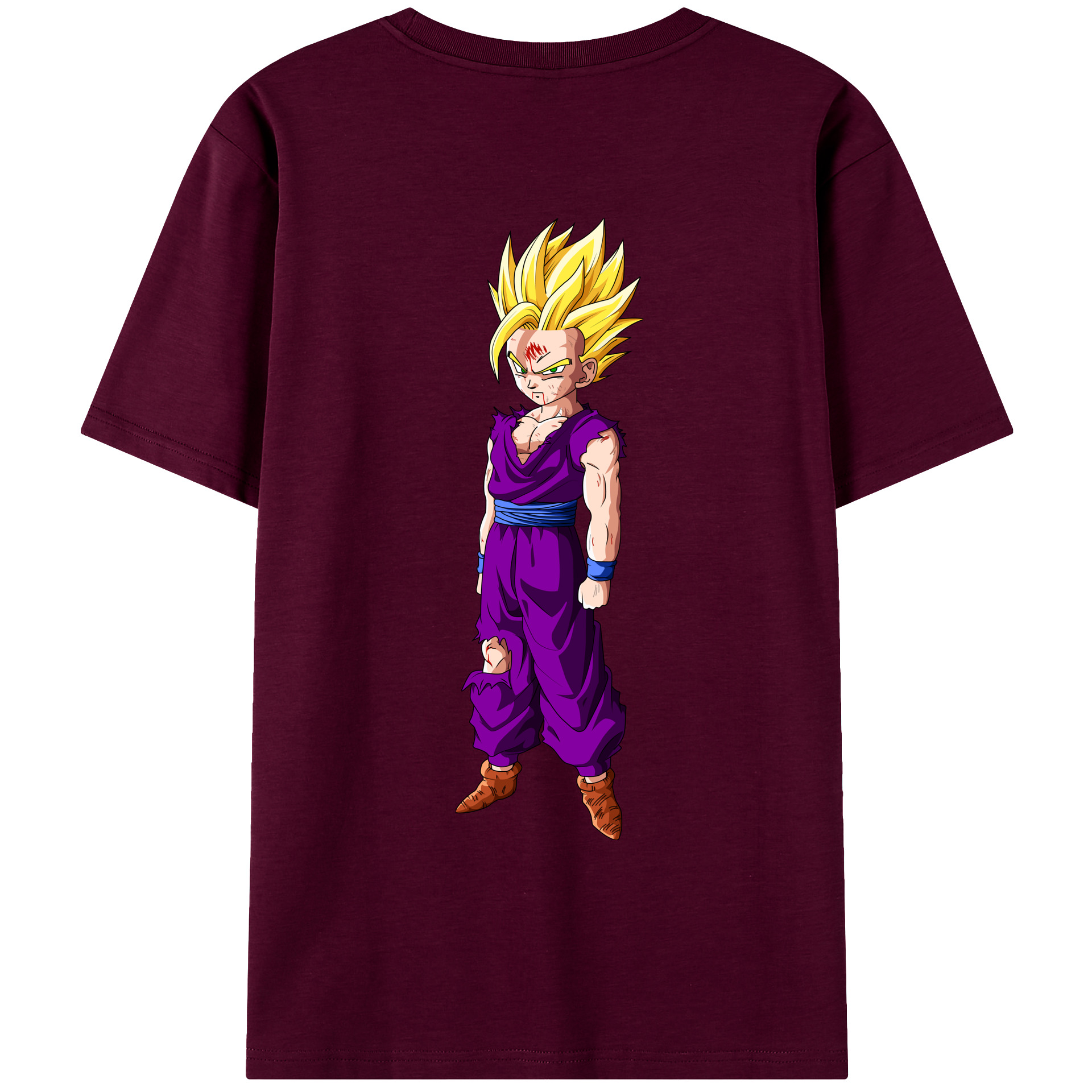 （画像用） ドラゴンボール 孫 悟飯（そんごはん）DRAGON BALL Son Gohan レディース半袖Tシャツ(バックプリント)